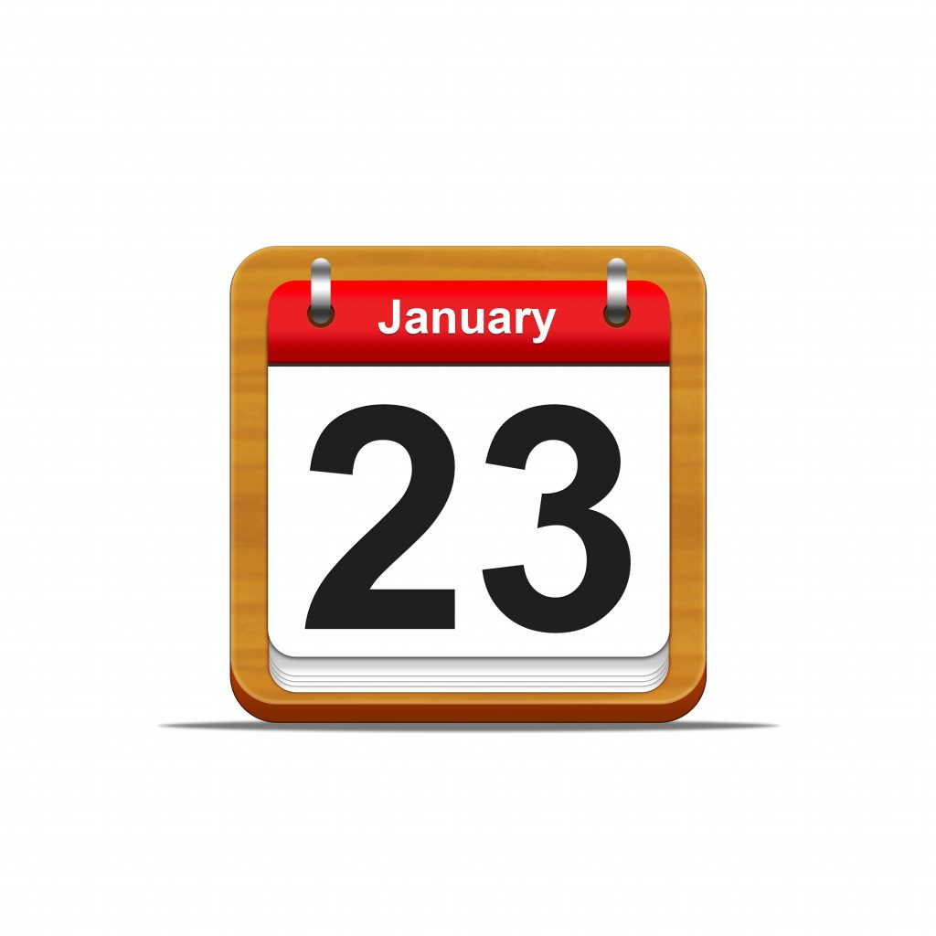 Jan 23 Calendar Printable